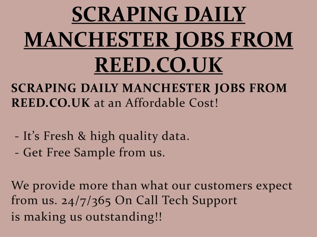 scraping daily manchester jobs from reed co uk