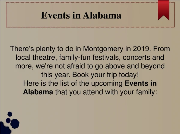 Events in Alabama