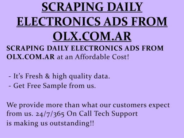 scraping daily electronics ads from olx com ar