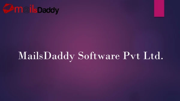 MailsDaddy MBOX to PST Converter Tool