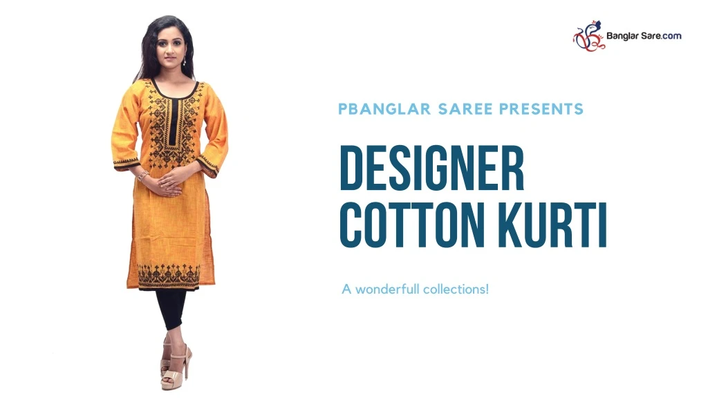 pbanglar saree presents designer cotton kurti