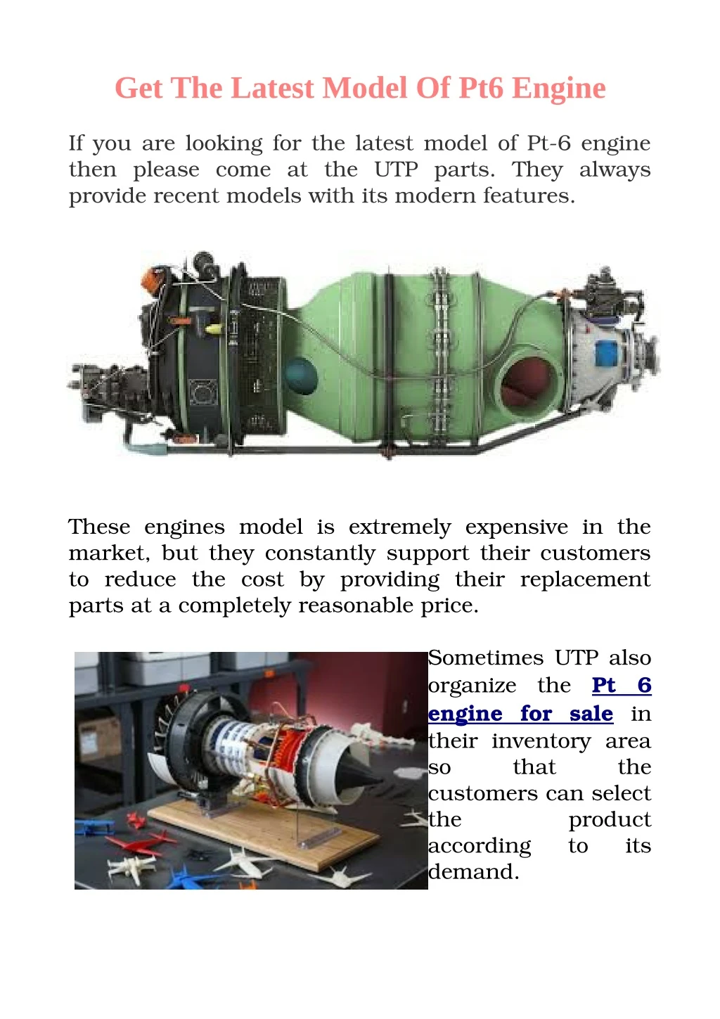 get the latest model of pt6 engine