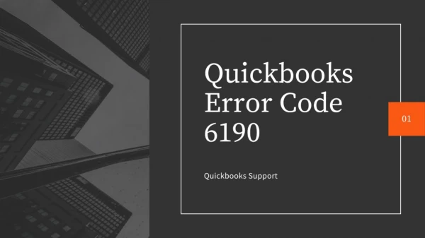 Easy Way to Fix QuickBooks Error Code 6190