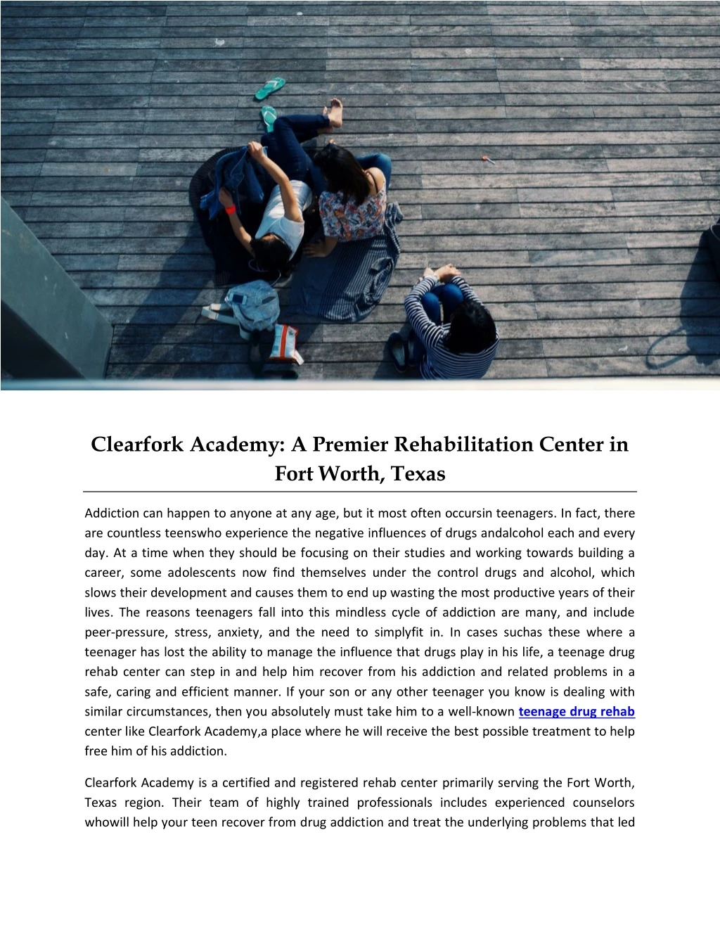 clearfork academy a premier rehabilitation center