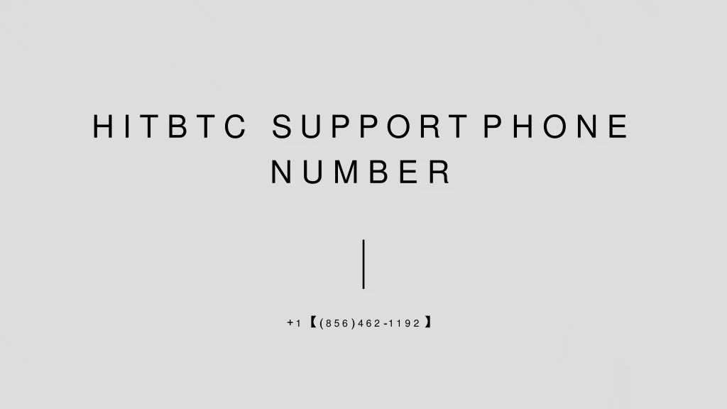 hitbtc support phone number