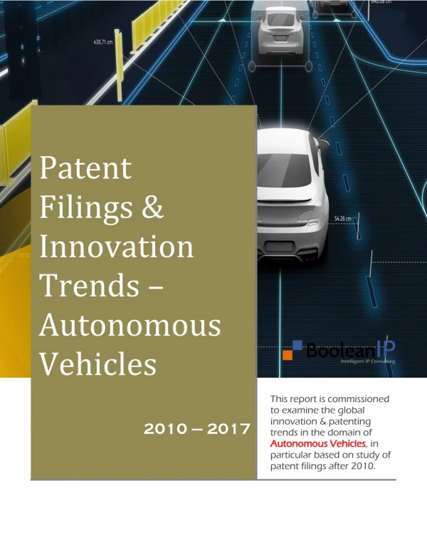 Autonomous Vehicles _ Filing Trends _ Boolean IP