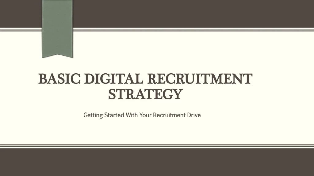 basic digital recruitment strategy