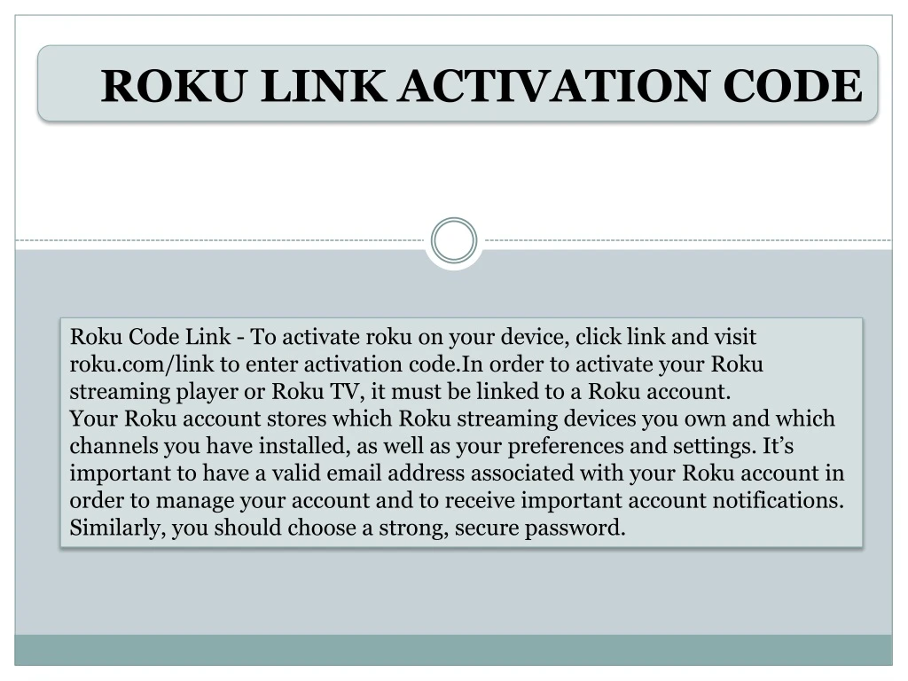 roku link activation code