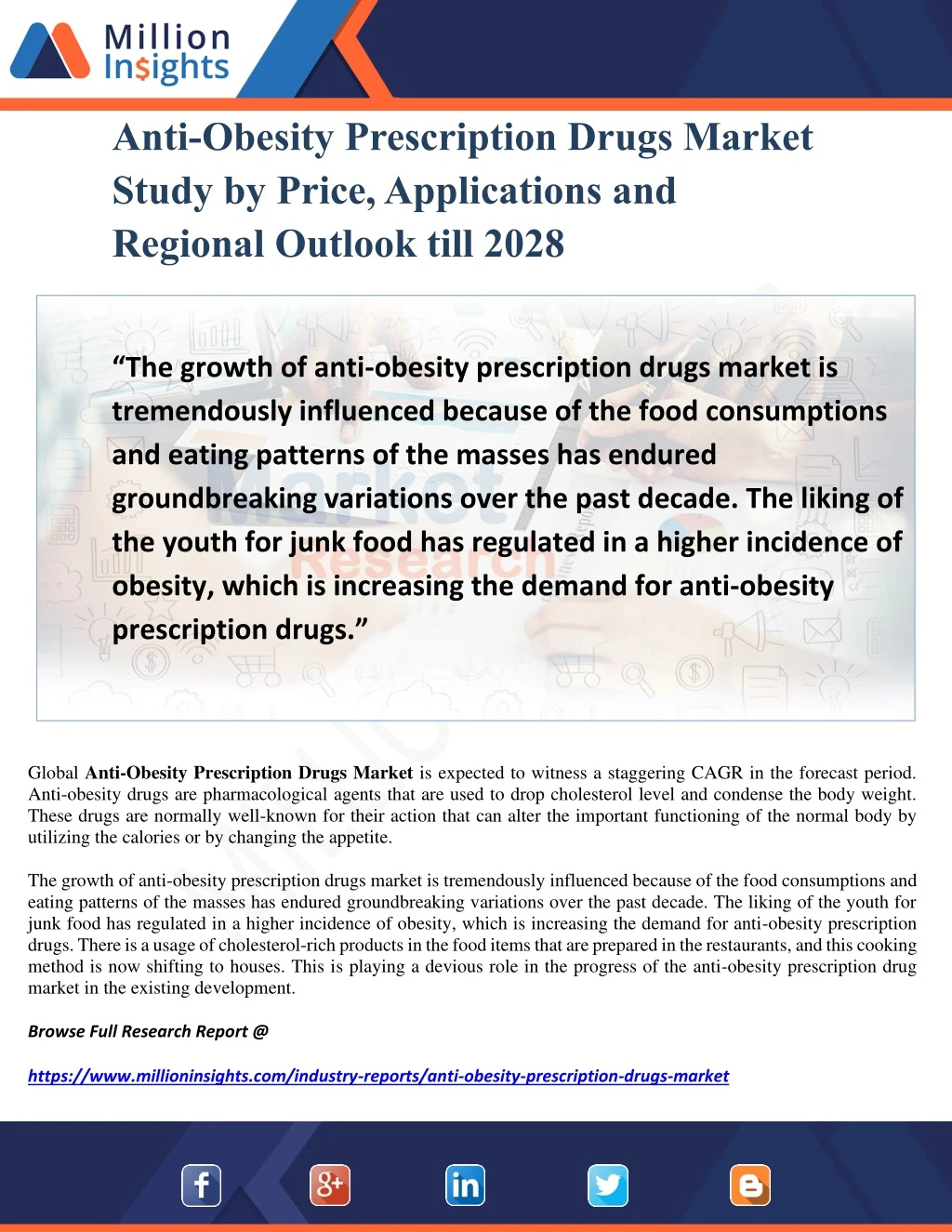 anti obesity prescription drugs market study