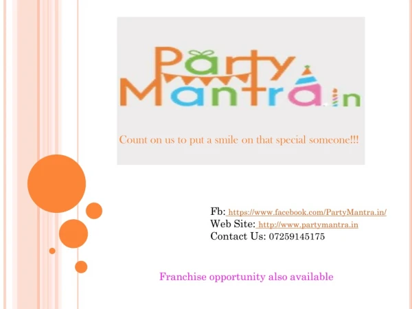Party Mantra-All party themes at one place