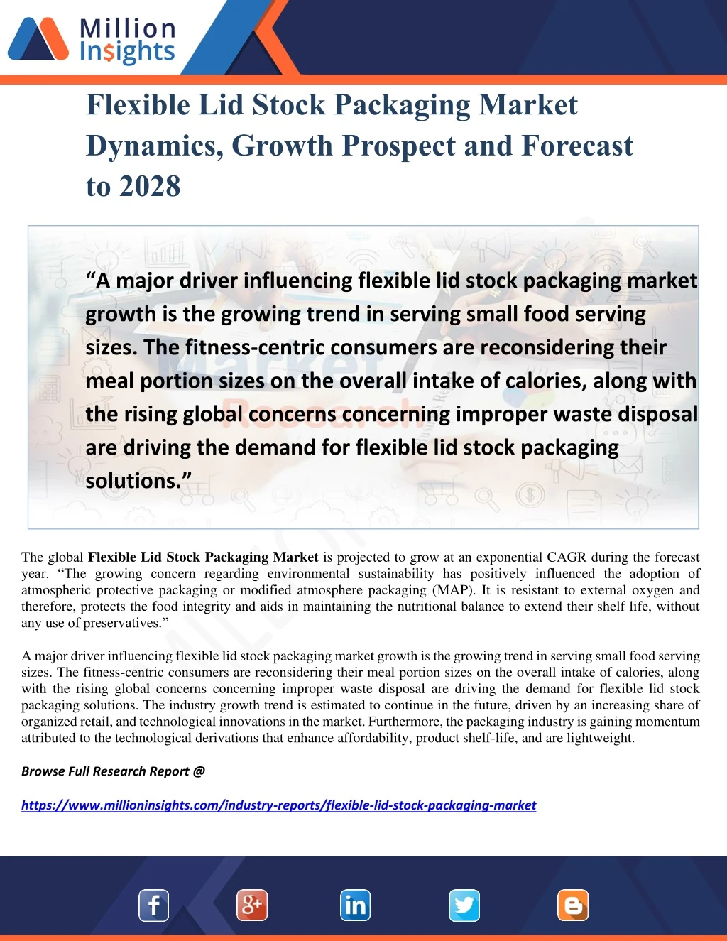 flexible lid stock packaging market dynamics