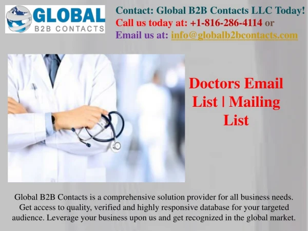 Doctors Email List, Mailing List