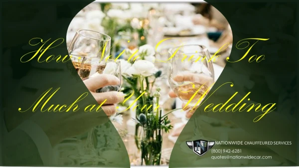 How Not to Drink Too Much at Your Wedding Tips By Limo Service Dallas