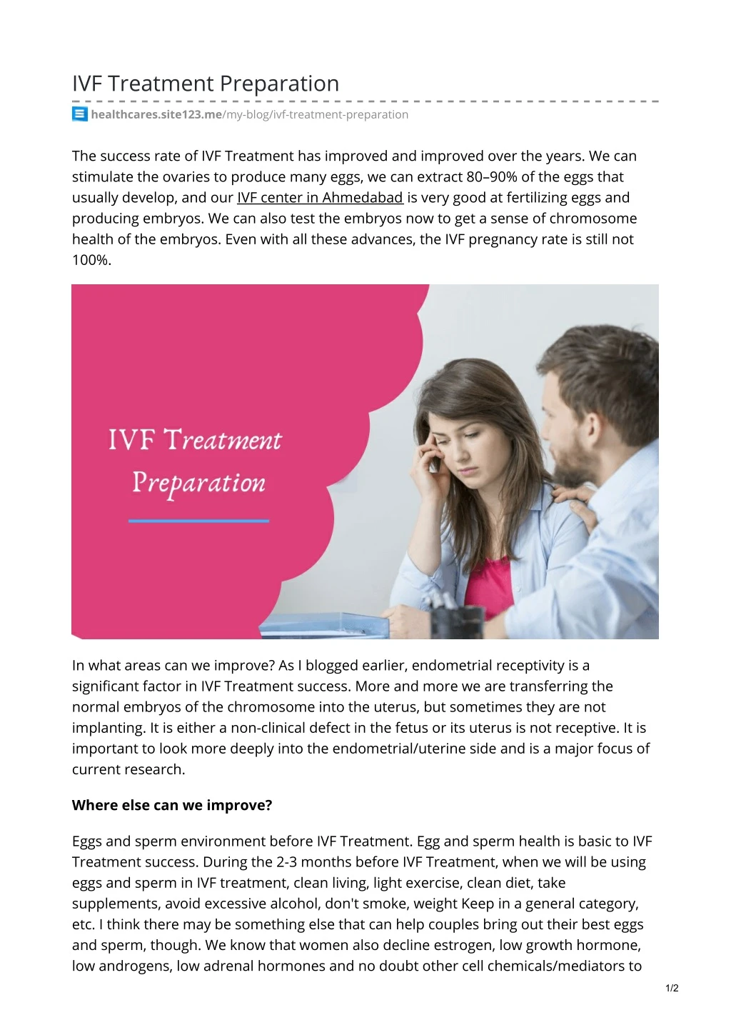 ivf treatment preparation