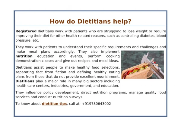 Dietitian Tips