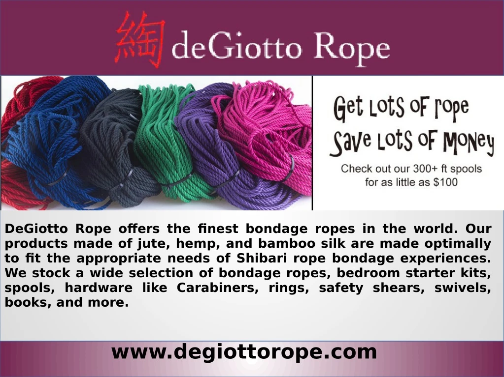 degiotto rope offers the finest bondage ropes