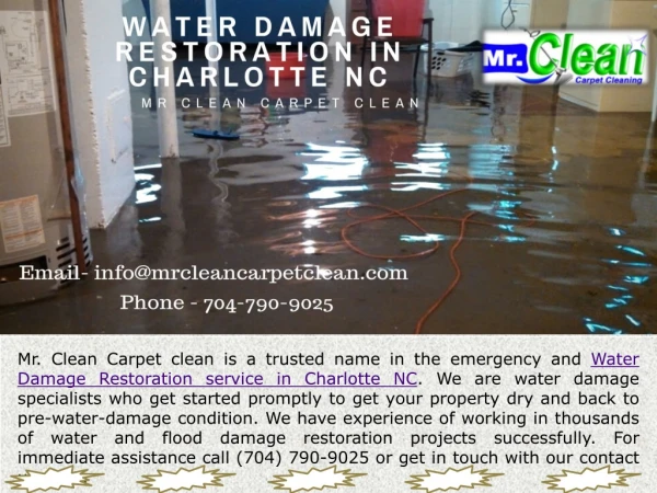 Water Damage Restoration in Charlotte, NC