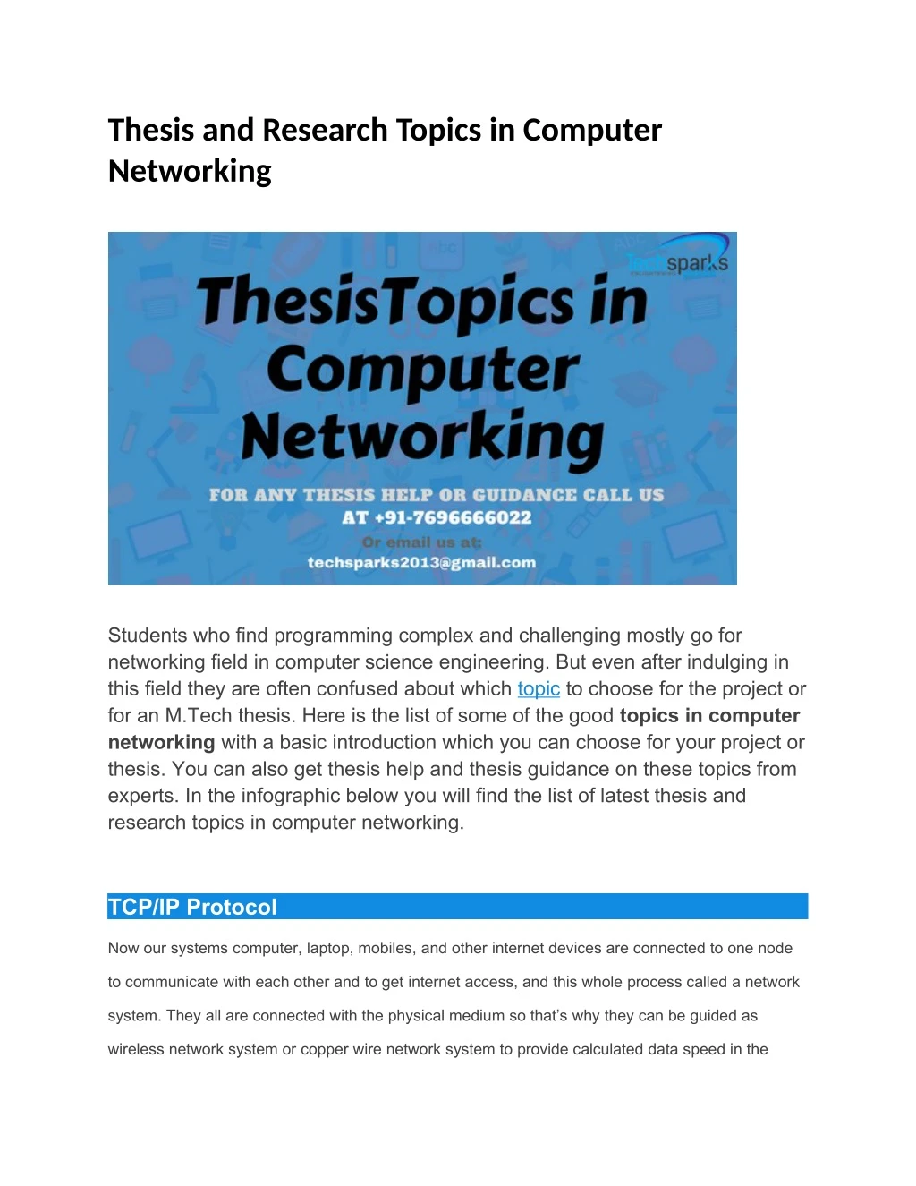 thesis and research topics in computer networking