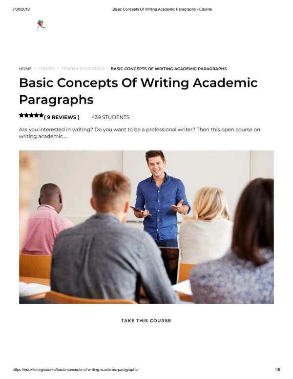 Basic Concepts Of Writing Academic Paragraphs - Edukite