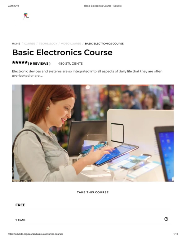 Basic Electronics Course - Edukite