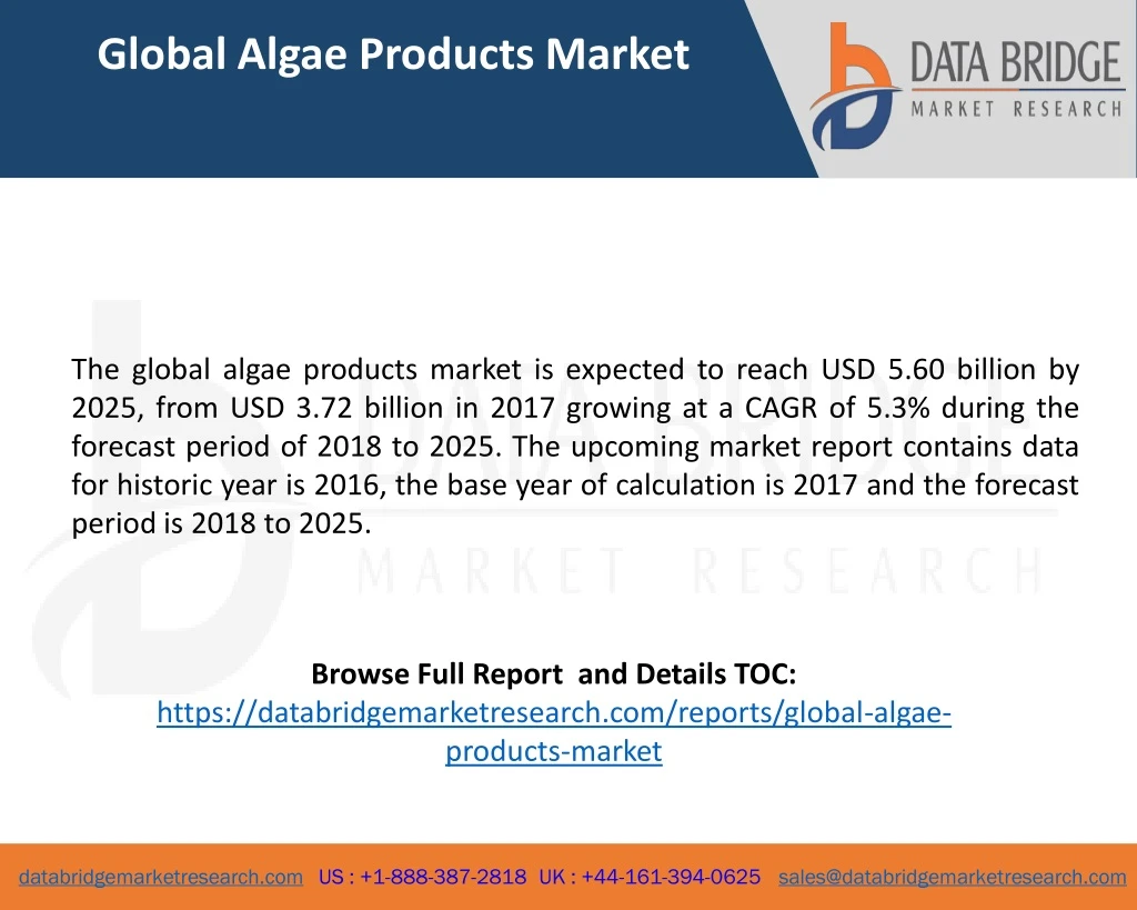 global algae products market