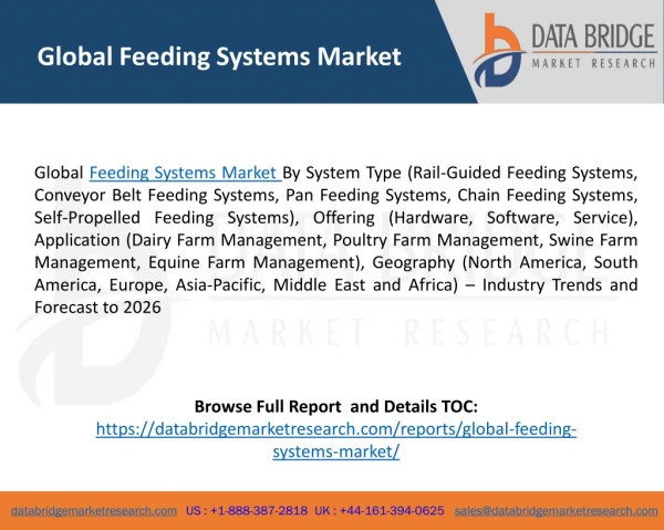 Global Feeding Systems Market – Industry Trends and Forecast to 2026