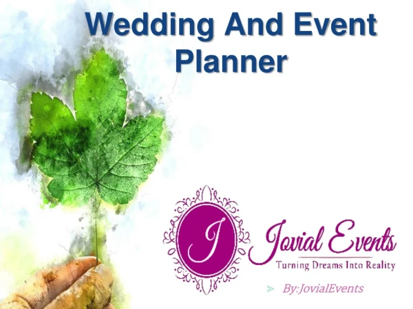 Jovial Events: Wedding Planner in Dubai, Dubai Wedding Packages