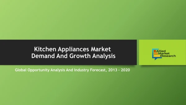 Kitchen appliances market - Forecast, 2020