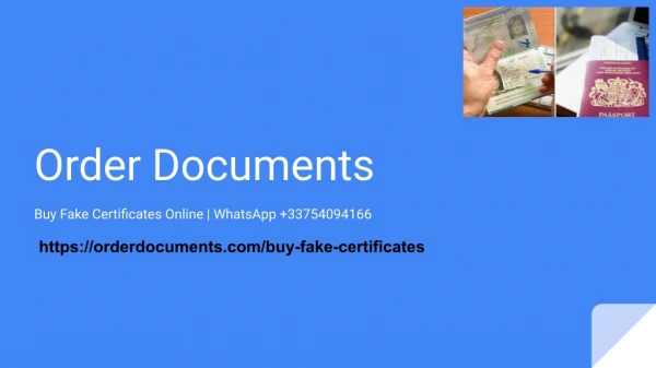 Buy Fake Certificates Online | Hassel Free Process