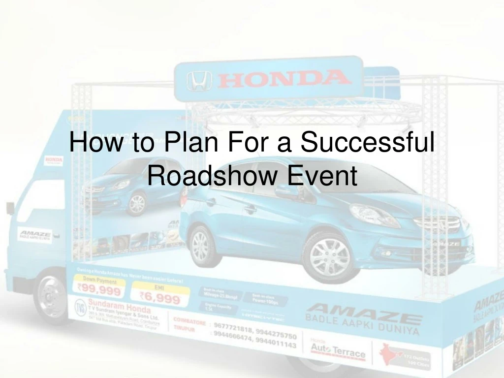 how to plan for a successful roadshow event