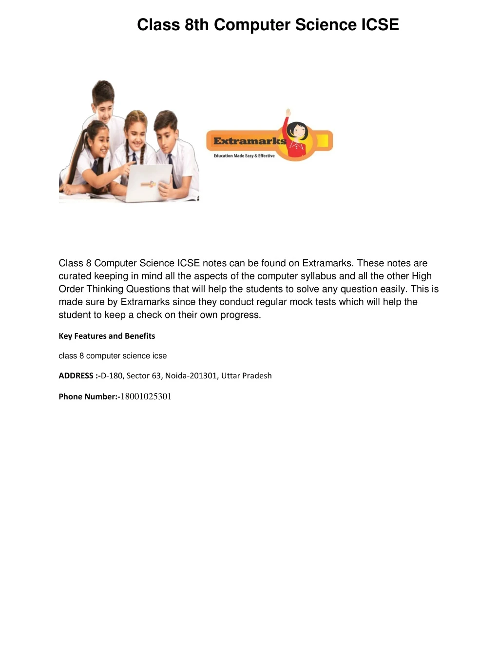 class 8th computer science icse