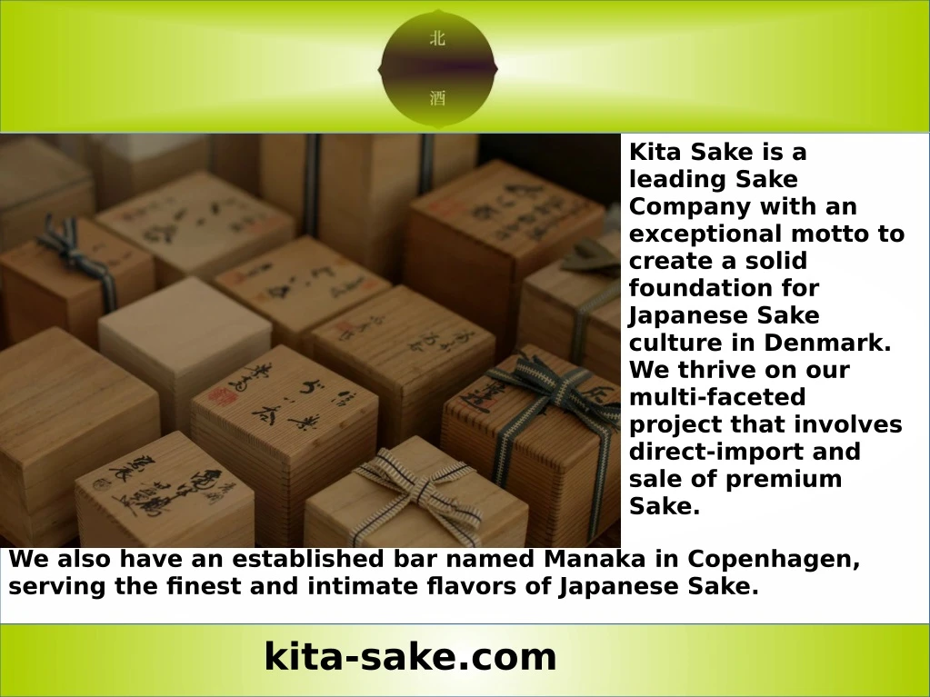 kita sake is a leading sake company with
