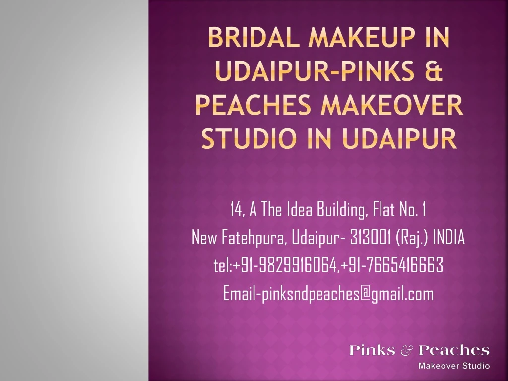 bridal makeup in udaipur pinks peaches makeover studio in udaipur