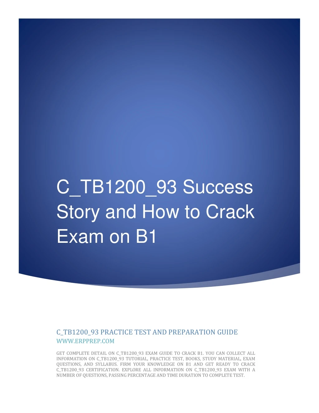 c tb1200 93 success story and how to crack exam