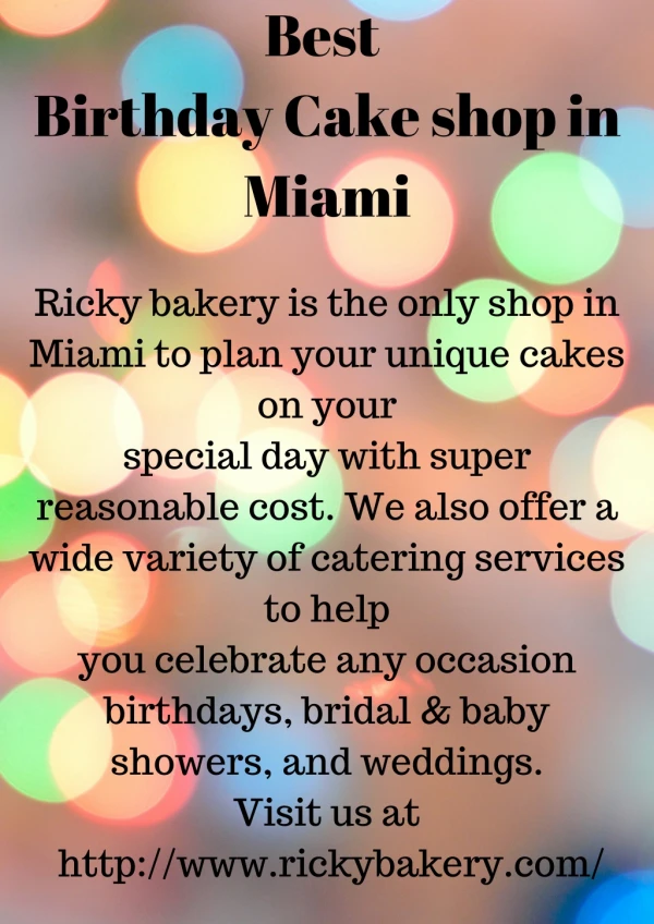 Best Birthday Cake shop in Miami