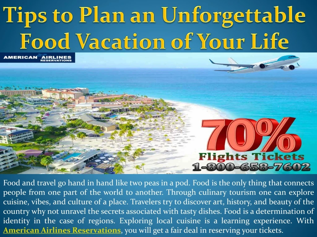tips to plan an unforgettable food vacation