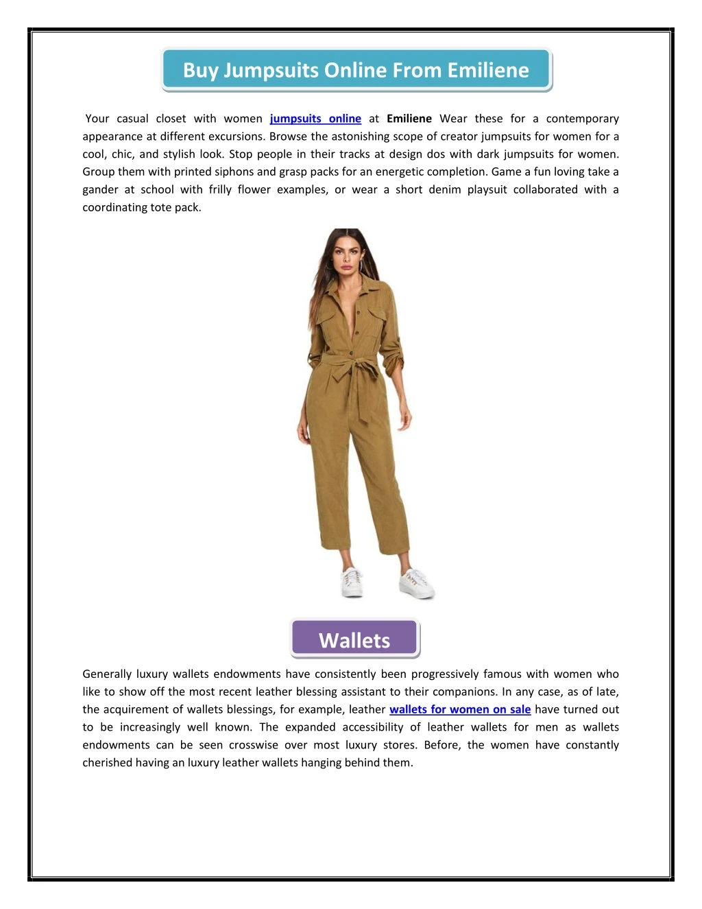 buy jumpsuits online from emiliene