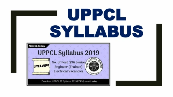 UPPCL Syllabus 2019 PDF Available For JE Trainee and Technician Post