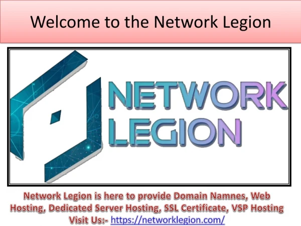 Book Domain Names, Web Hosting, Dedicated Serve, SSL | Network Legion