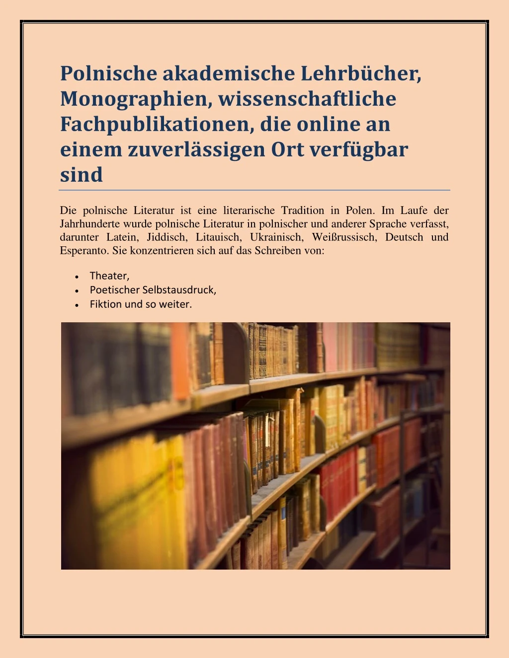 polnische akademische lehrb cher monographien