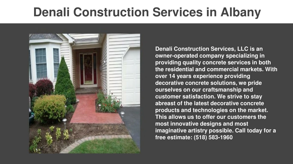 denali construction services in albany