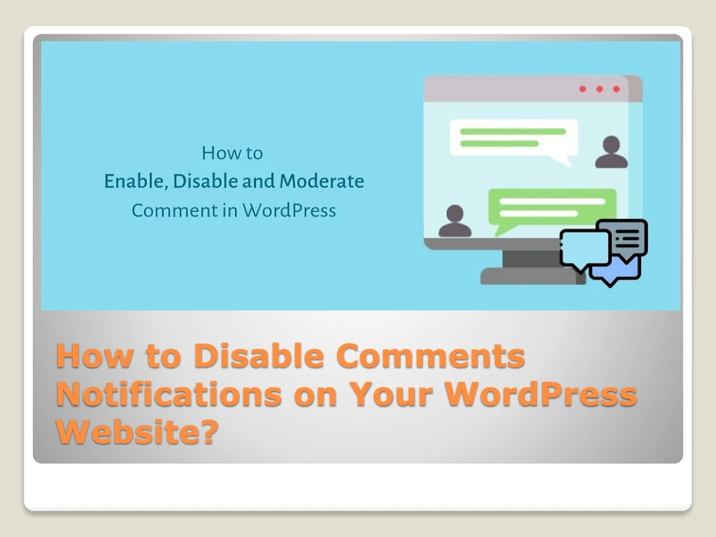 how to disable comments notifications on your
