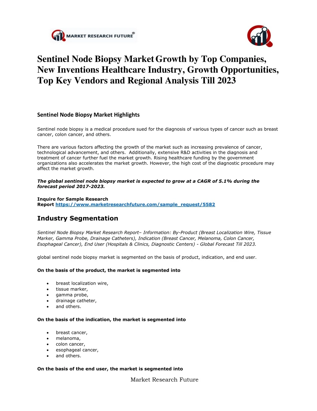 sentinel node biopsy market growth