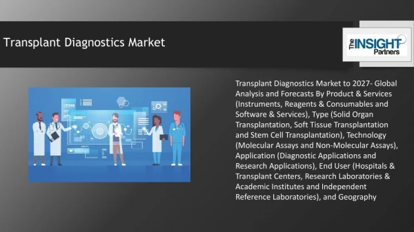 Transplant Diagnostics Market To Witness Astonishing Growth by 2027