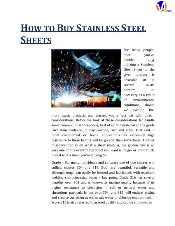 How to Buy Stainless Steel Sheets