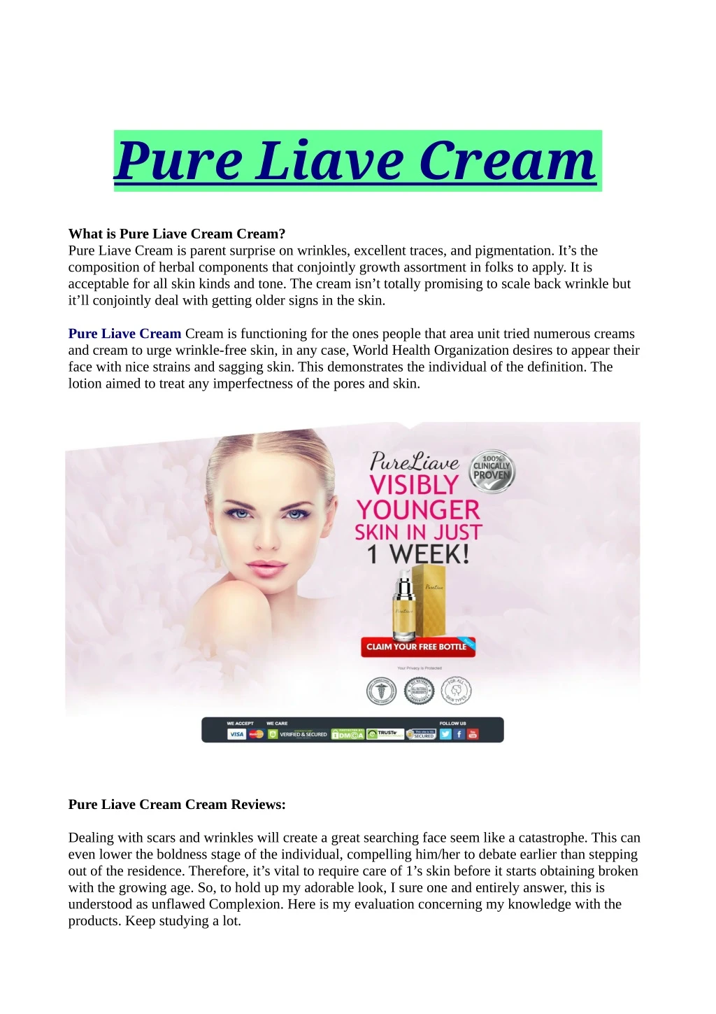 pure liave cream