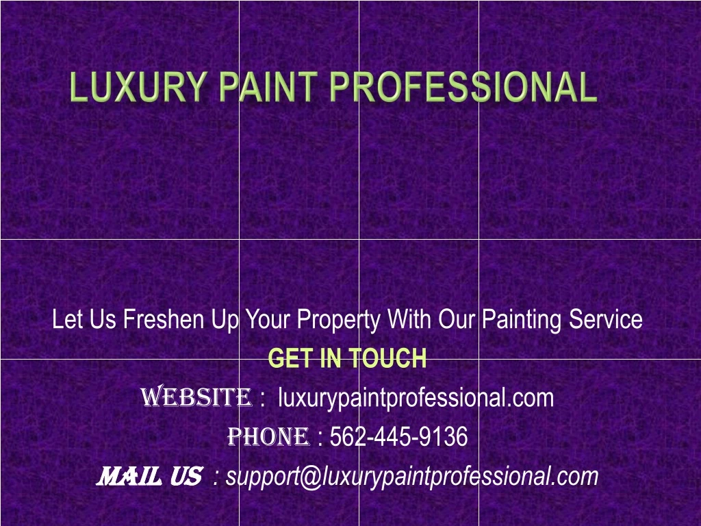 luxury paint professional
