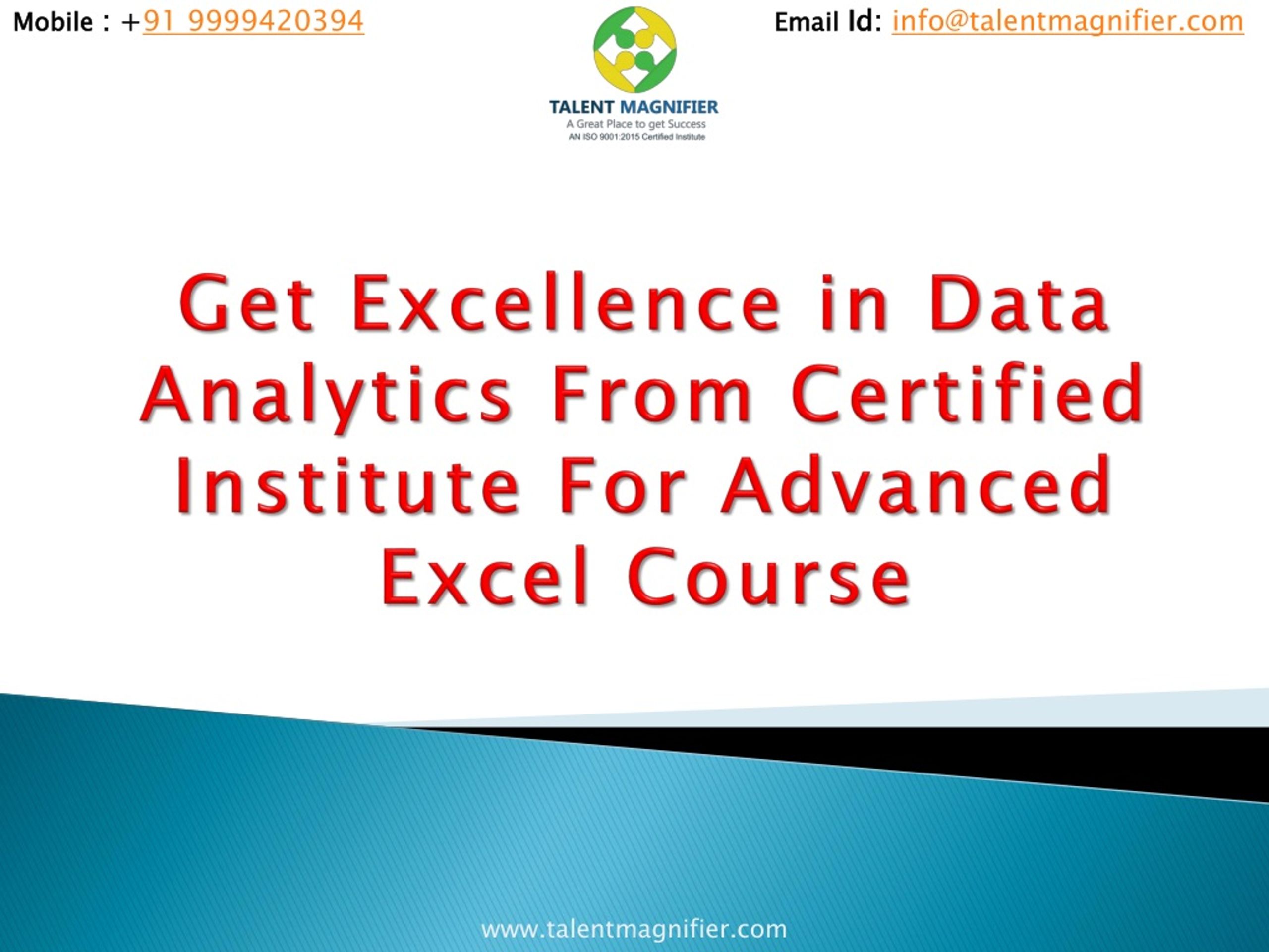PPT - Get Excellence in Data Analytics From Certified Institute For ...