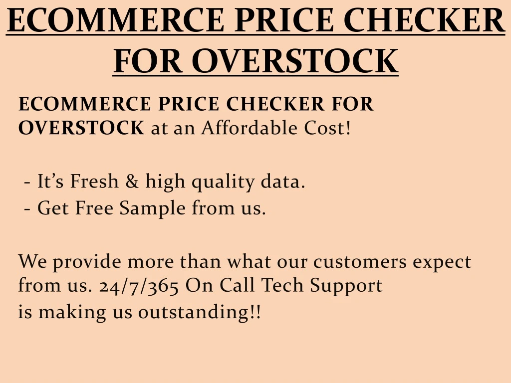 ecommerce price checker for overstock