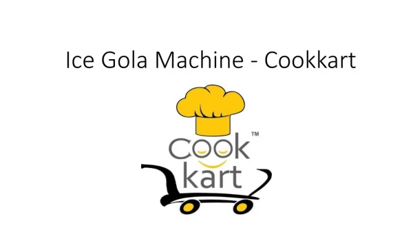 Ice gola machine - Cookkart